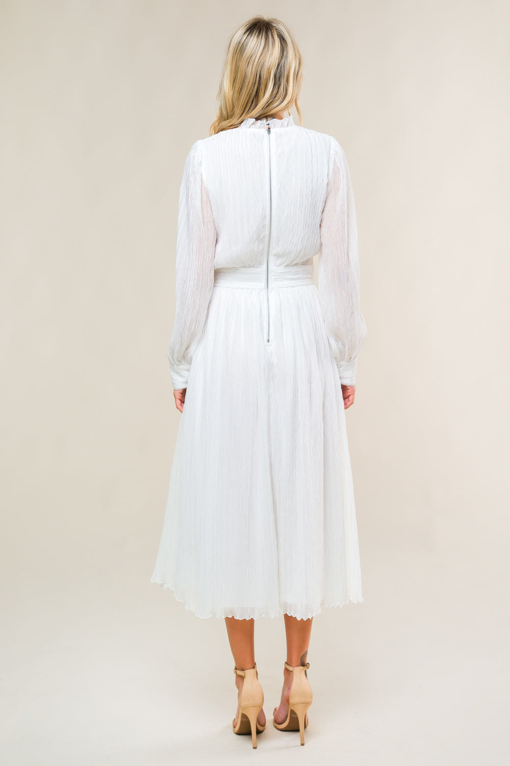 FOREVER WAITING WOVEN MIDI DRESS - By Baano