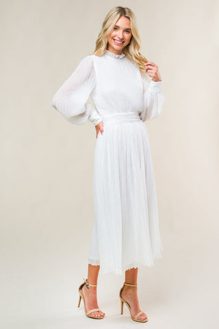 FOREVER WAITING WOVEN MIDI DRESS - By Baano