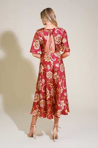 TOTAL FRILL WOVEN MIDI DRESS - By Baano
