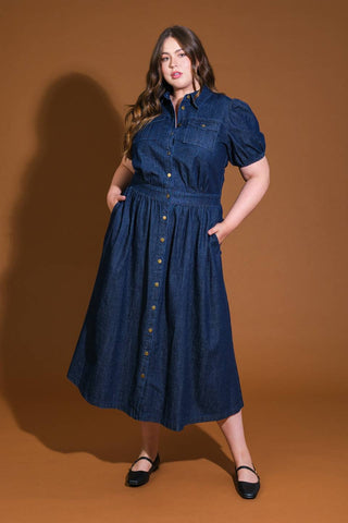 GET THE LOOK DENIM MIDI DRESS - By Baano
