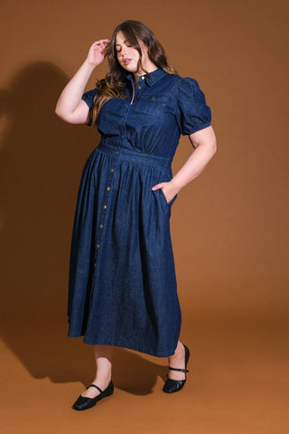 GET THE LOOK DENIM MIDI DRESS - By Baano