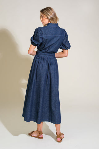 GET THE LOOK DENIM MIDI DRESS - By Baano