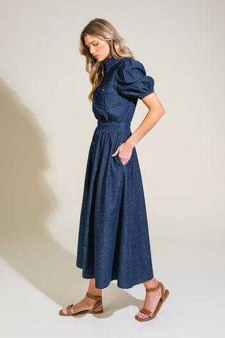 GET THE LOOK DENIM MIDI DRESS - By Baano