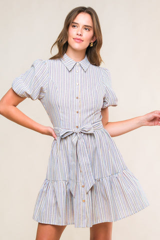 ADORABLE PRESENCE WOVEN MINI DRESS - By Baano