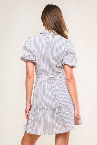 ADORABLE PRESENCE WOVEN MINI DRESS - By Baano