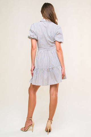ADORABLE PRESENCE WOVEN MINI DRESS - By Baano