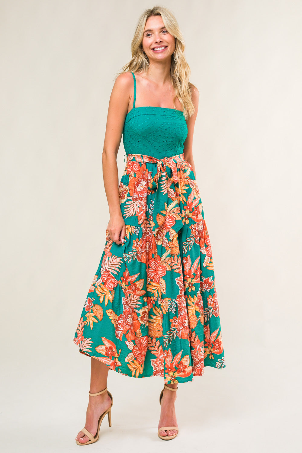 EVERMORE ELEGANCE WOVEN MIDI DRESS - By Baano