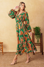 SUNNYSIDE FLORALS WOVEN MIDI DRESS - By Baano