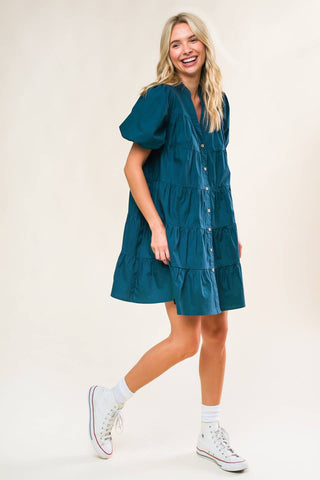 MISS AMERICAN PIE WOVEN MINI DRESS - By Baano