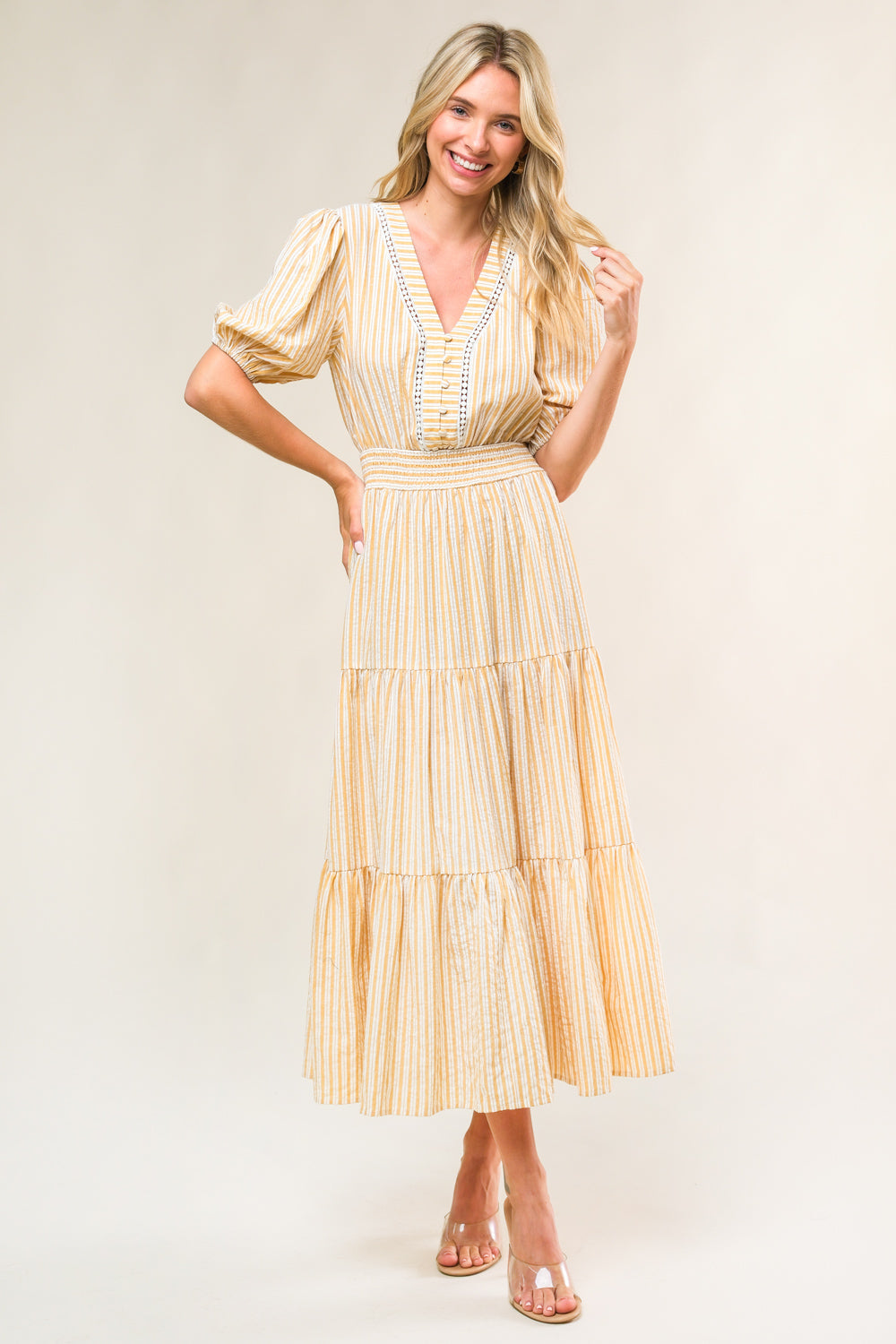 WITH THE GIRLS WOVEN MIDI DRESS - By Baano