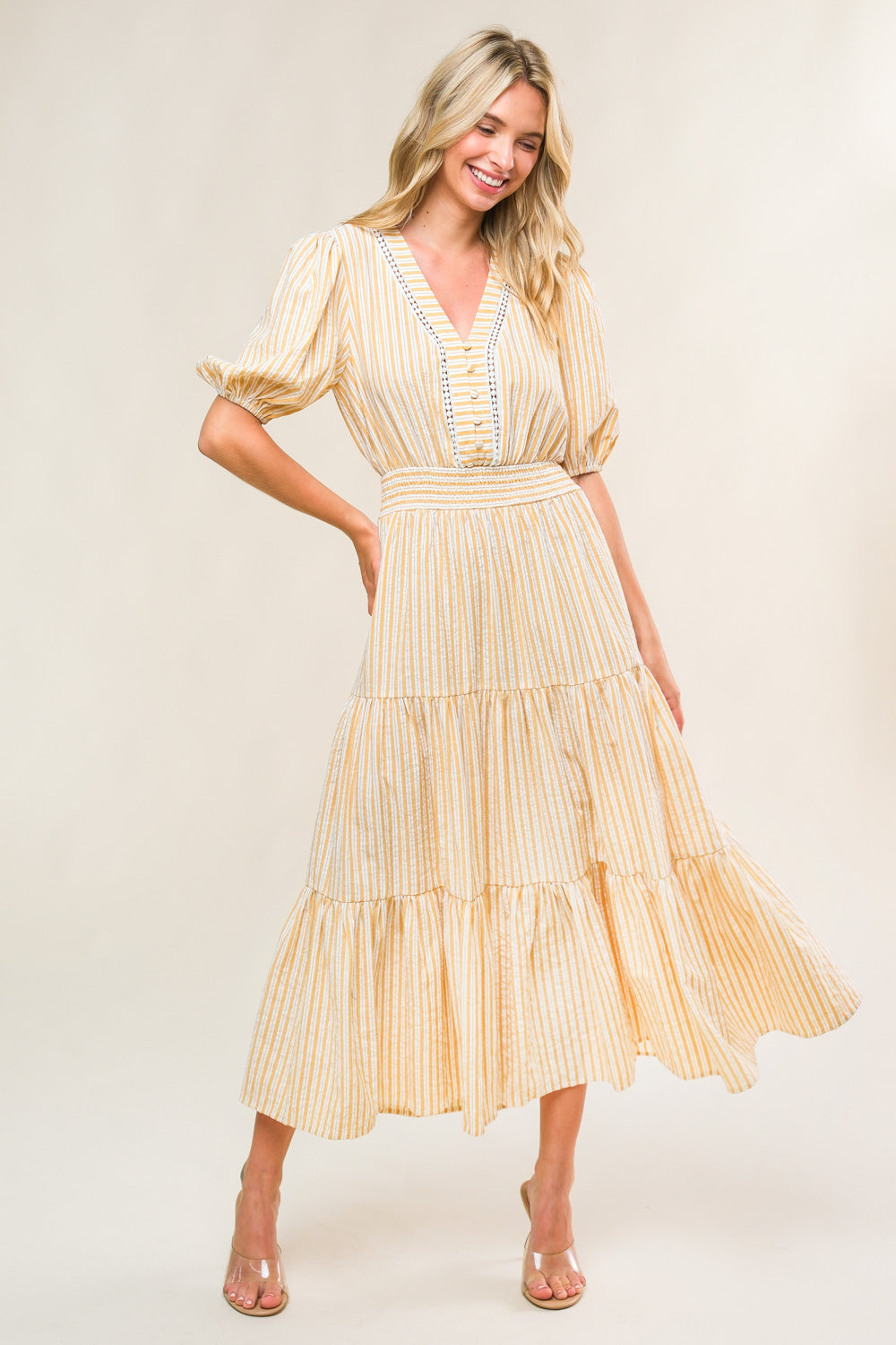 WITH THE GIRLS WOVEN MIDI DRESS - By Baano