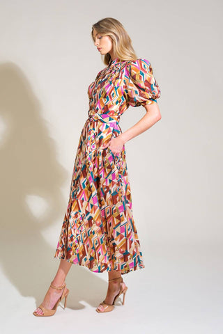 GARDEN HARMONY WOVEN MIDI DRESS - By Baano