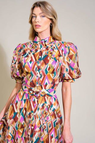 GARDEN HARMONY WOVEN MIDI DRESS - By Baano