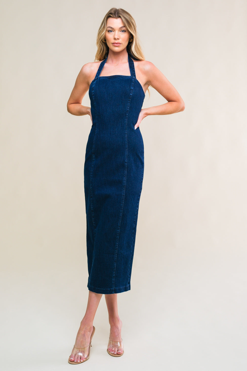 SO QUINTESSENTIAL DENIM MIDI DRESS - By Baano