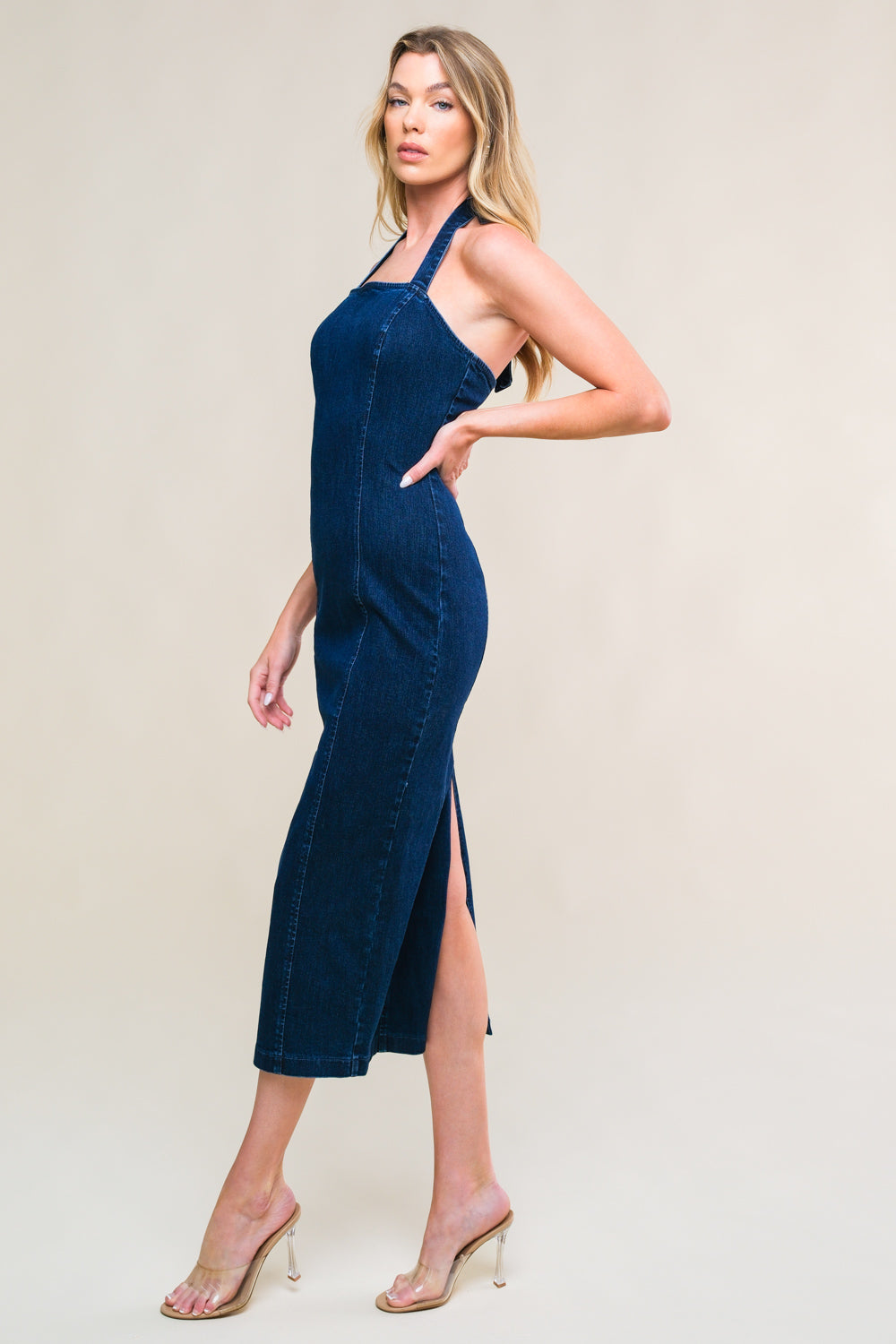 SO QUINTESSENTIAL DENIM MIDI DRESS - By Baano