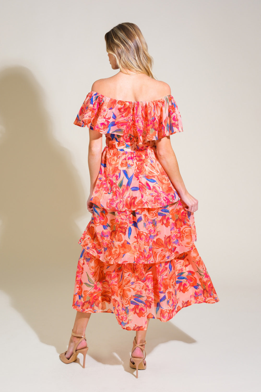 STROLL THE AVENUES WOVEN MIDI DRESS - By Baano