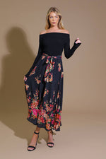 MORNING SONG SWEATER  WOVEN MIDI DRESS - By Baano