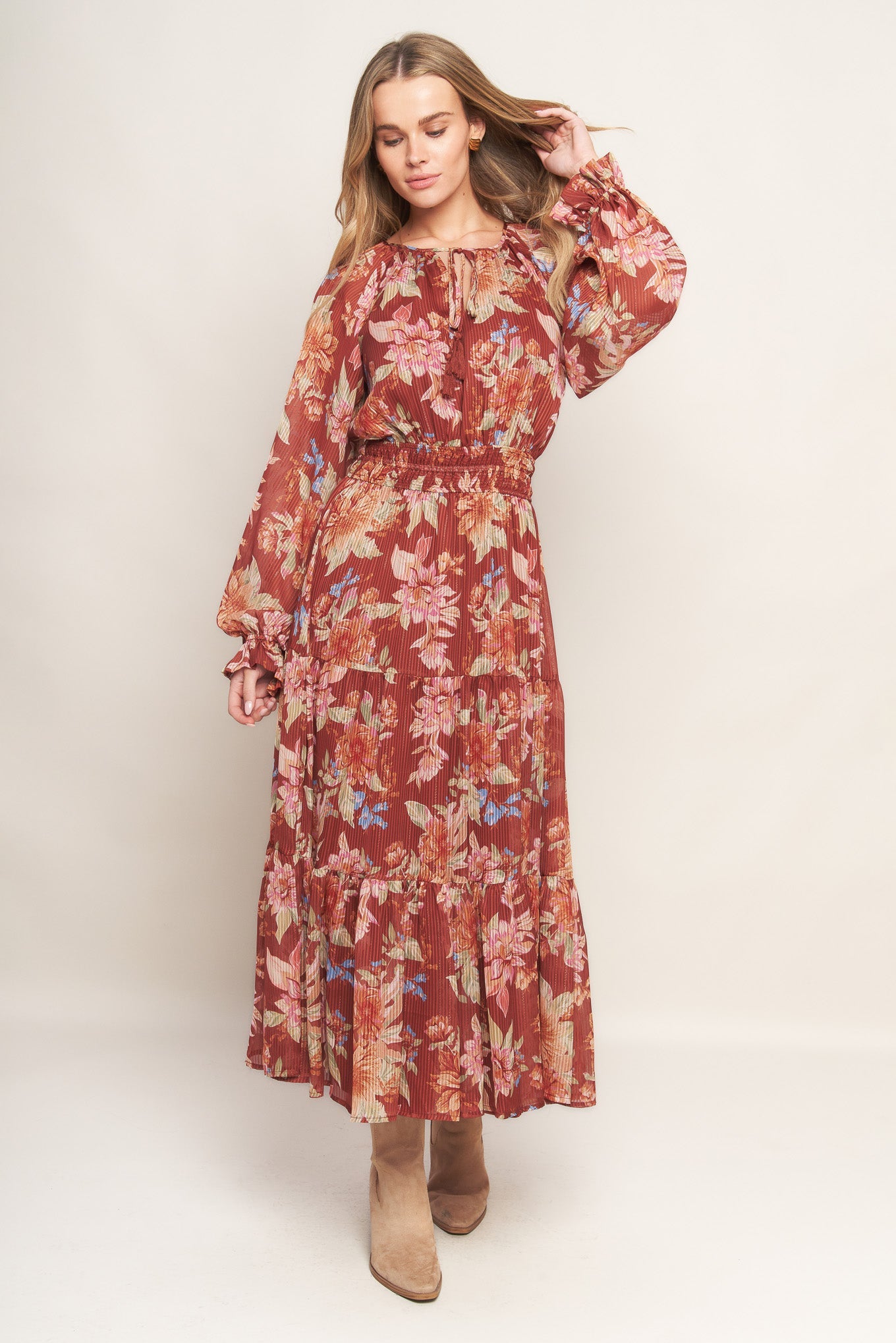 FOREST PARK WOVEN MIDI DRESS - By Baano