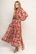 FOREST PARK WOVEN MIDI DRESS