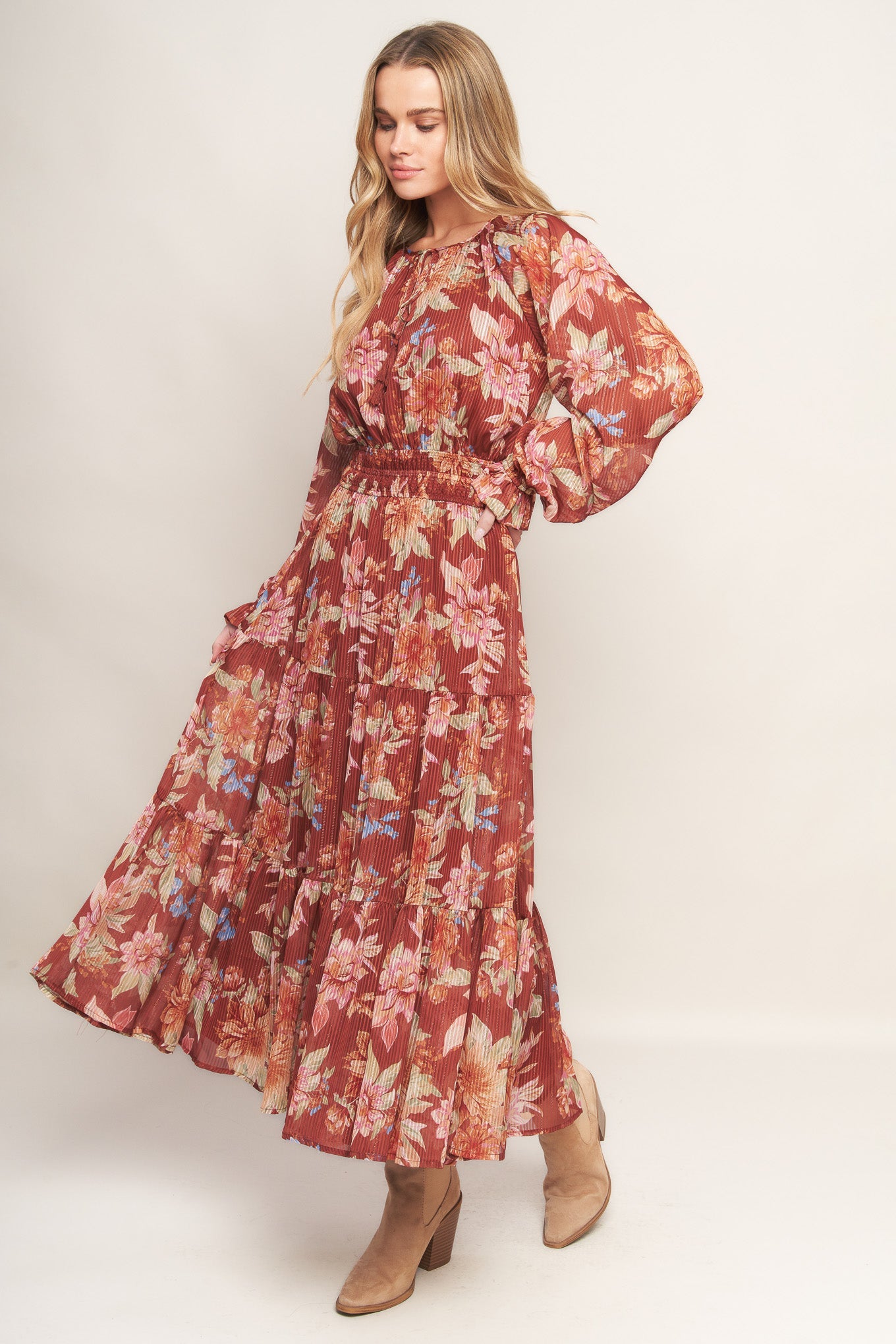 FOREST PARK WOVEN MIDI DRESS - By Baano