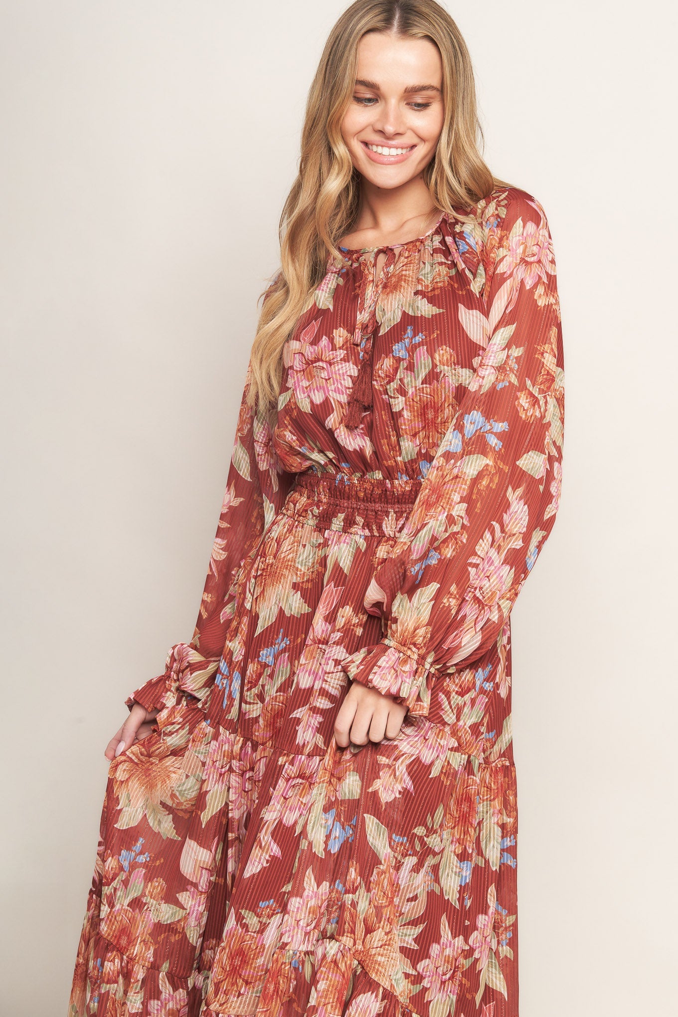 FOREST PARK WOVEN MIDI DRESS - By Baano