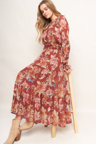 FOREST PARK WOVEN MIDI DRESS - By Baano