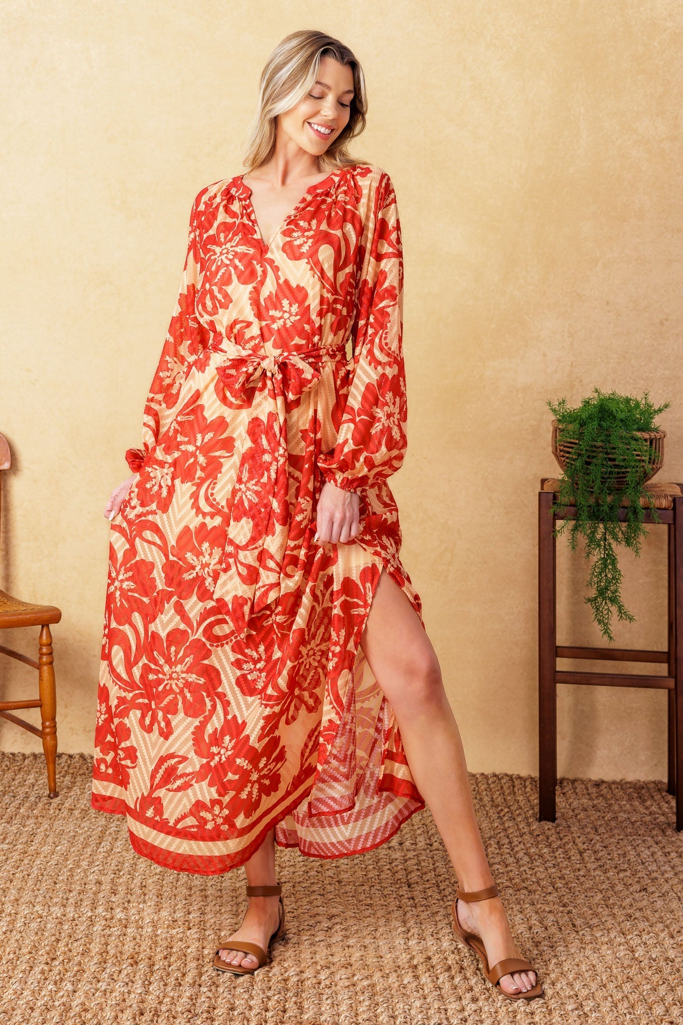 BACK IN ACTION WOVEN MIDI DRESS - By Baano