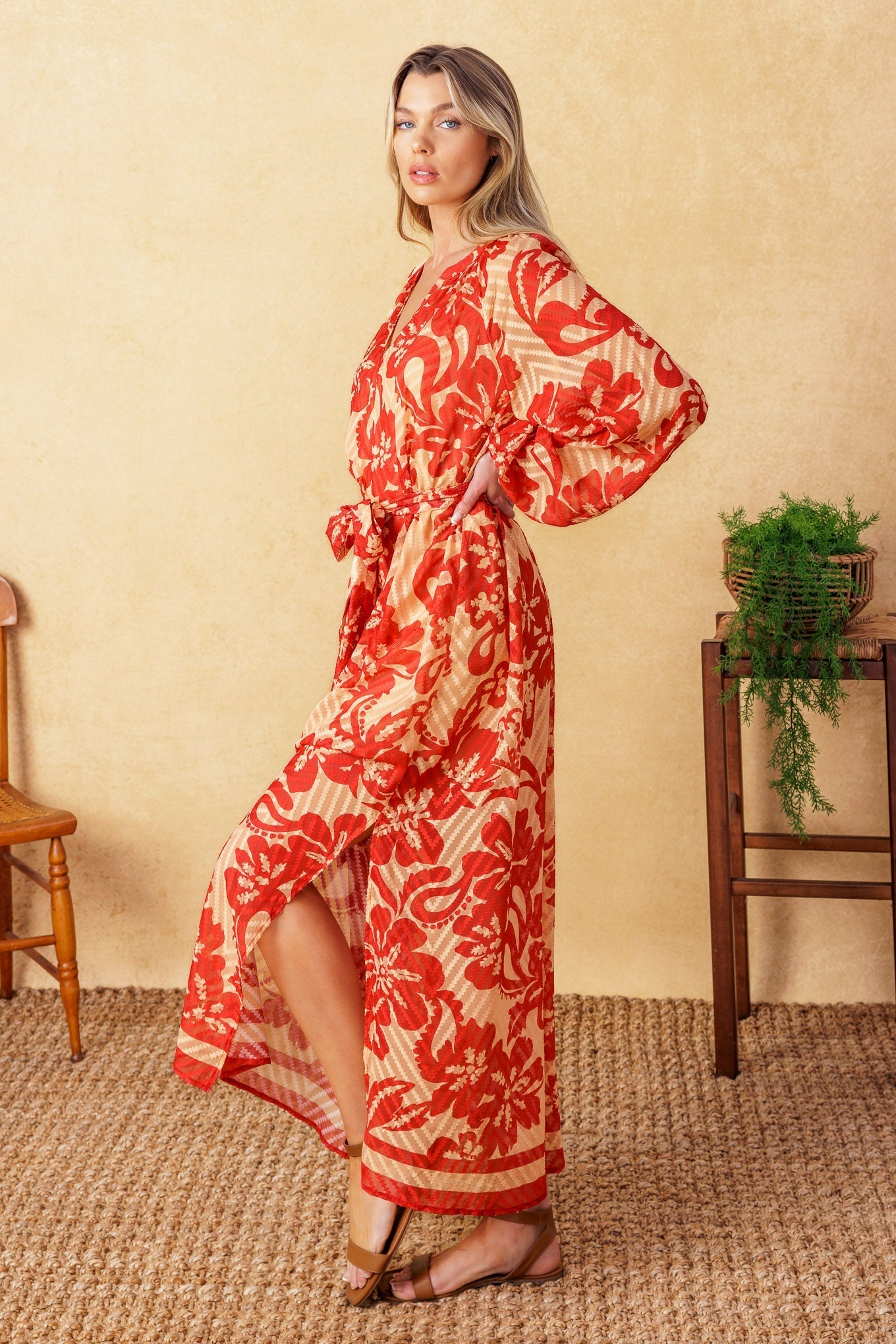 BACK IN ACTION WOVEN MIDI DRESS - By Baano