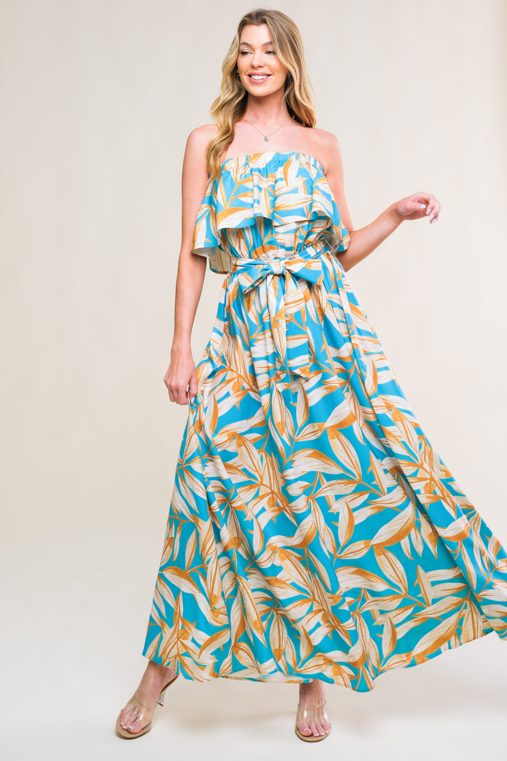 BLOSSOM IN TIME WOVEN MIDI DRESS - By Baano