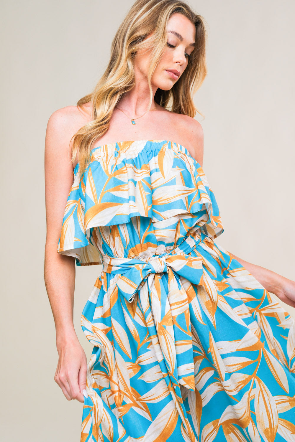 BLOSSOM IN TIME WOVEN MIDI DRESS - By Baano