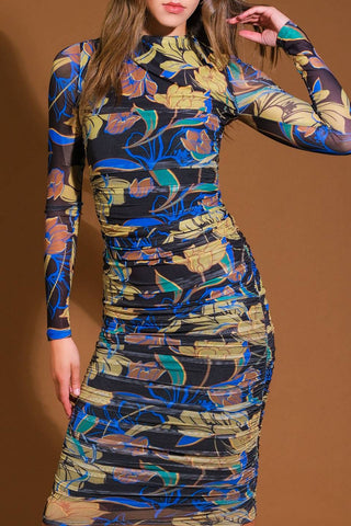 GARDEN BLOOM WOVEN MIDI DRESS - By Baano