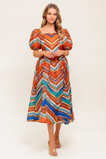 BRIGHT PERSONALITY WOVEN MIDI DRESS - By Baano