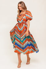 BRIGHT PERSONALITY WOVEN MIDI DRESS - By Baano