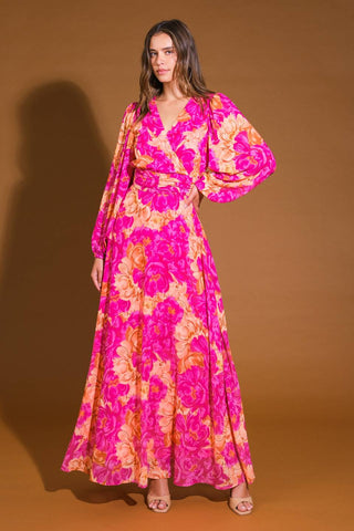 CUNNINGHAM FLORALS WOVEN MAXI DRESS - By Baano