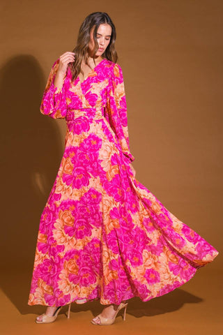 CUNNINGHAM FLORALS WOVEN MAXI DRESS - By Baano