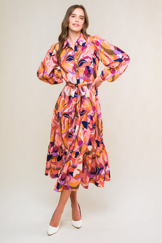 ROSEWOOD ROMANCE WOVEN MIDI DRESS - By Baano