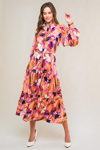 ROSEWOOD ROMANCE WOVEN MIDI DRESS - By Baano