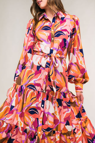 ROSEWOOD ROMANCE WOVEN MIDI DRESS - By Baano