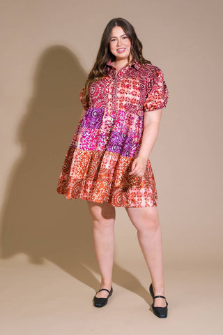 KEEP IT INTERESTING WOVEN MINI DRESS - By Baano