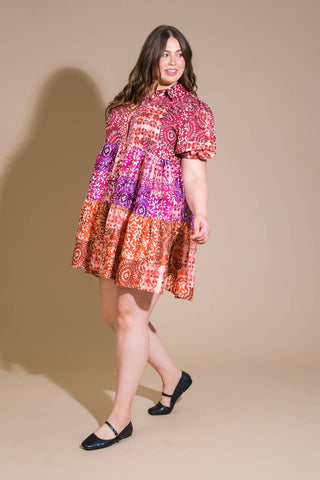 KEEP IT INTERESTING WOVEN MINI DRESS - By Baano