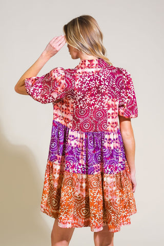 KEEP IT INTERESTING WOVEN MINI DRESS - By Baano