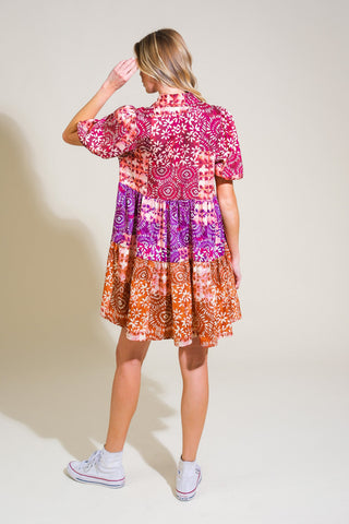 KEEP IT INTERESTING WOVEN MINI DRESS - By Baano
