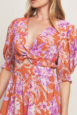 MEADOW SERENADE WOVEN MIDI DRESS - By Baano