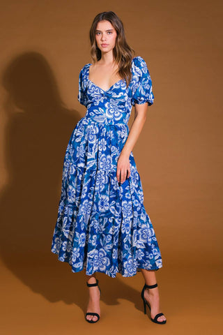 EXCEEDINGLY ELEGANT WOVEN MIDI DRESS - By Baano