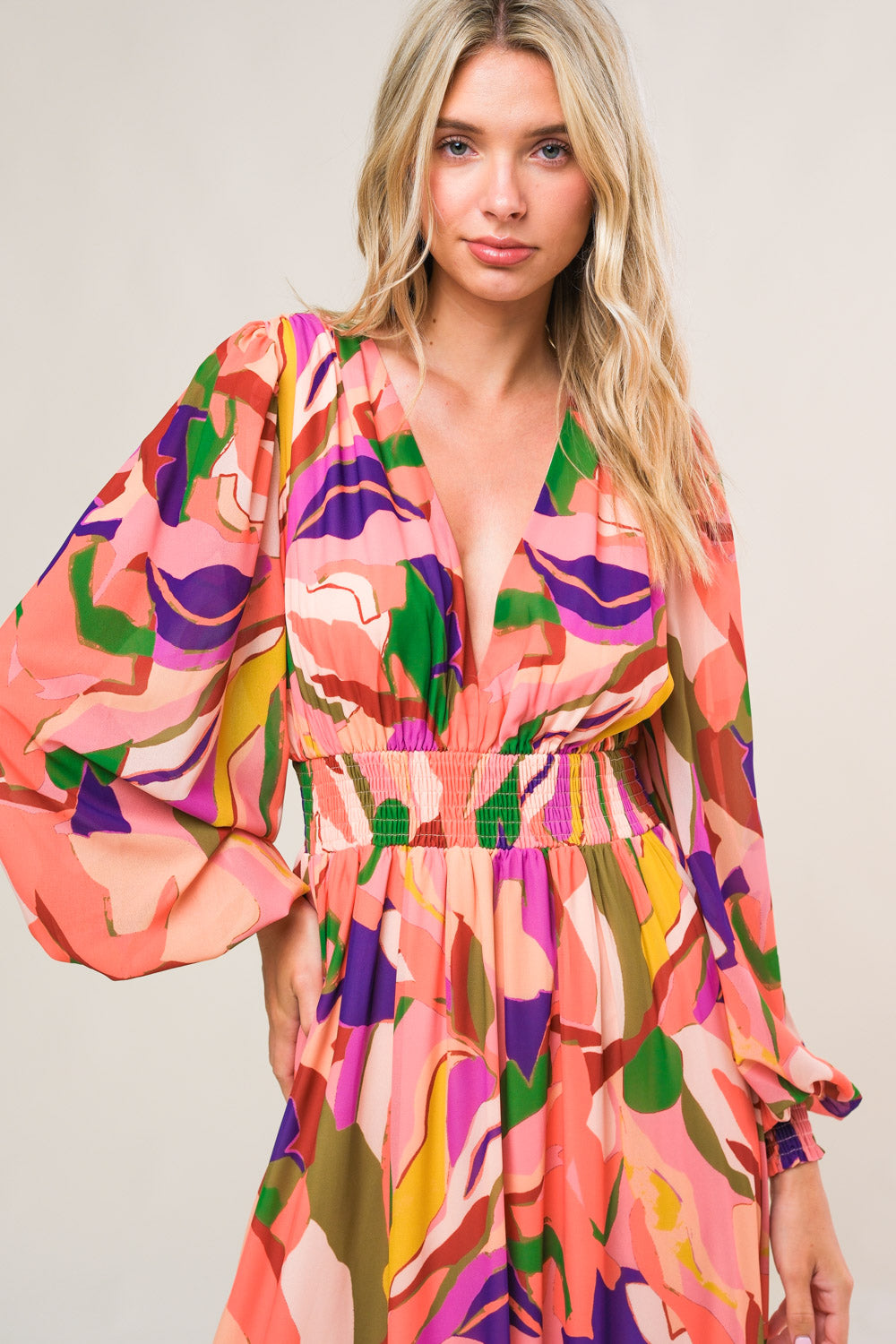 OVER AND OVER WOVEN MAXI DRESS - By Baano