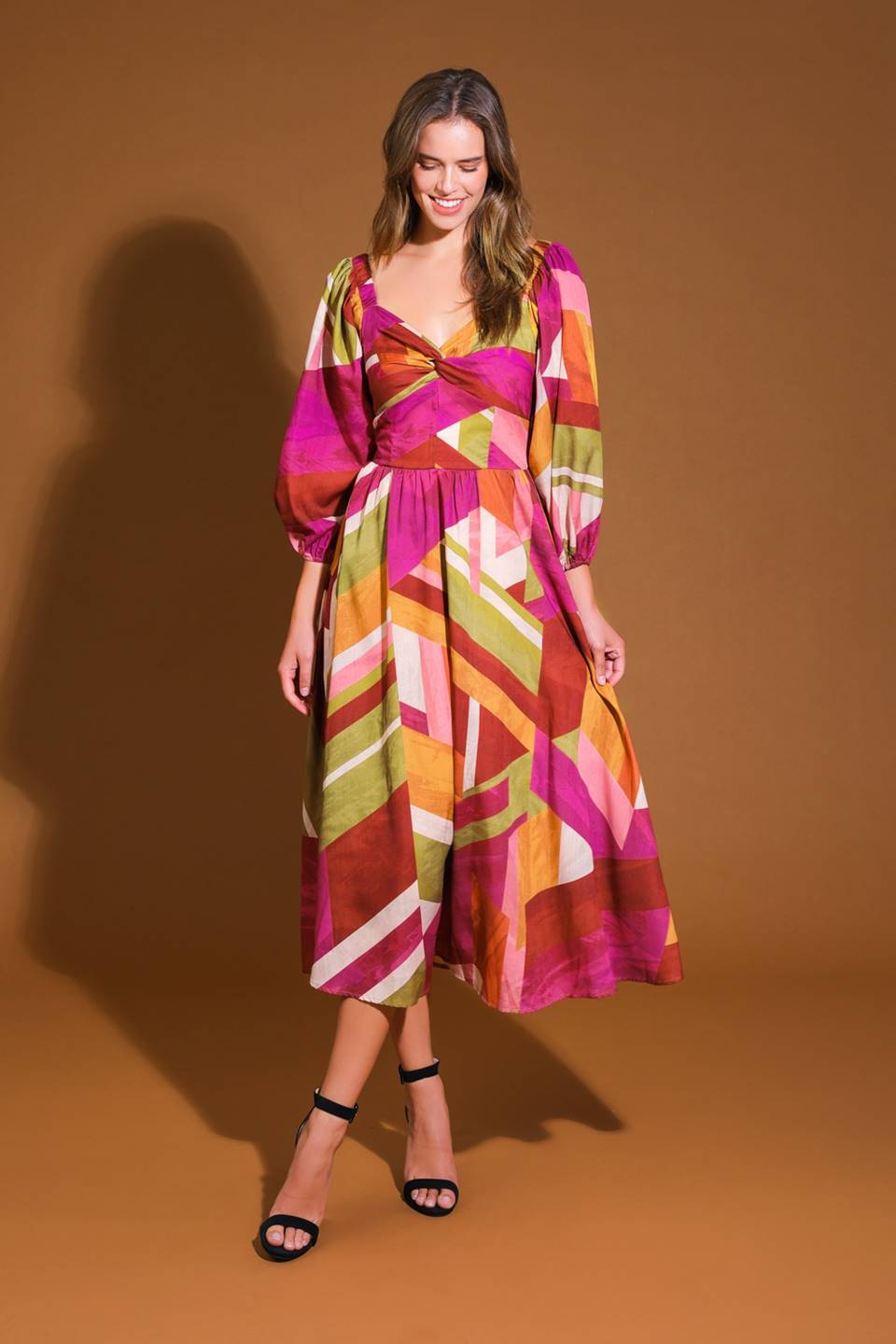 FLORAL CASCADE WOVEN MINI DRESS - By Baano