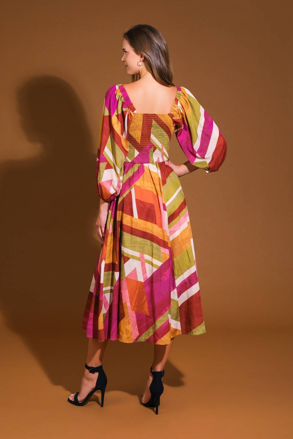 FLORAL CASCADE WOVEN MINI DRESS - By Baano