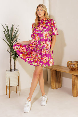 CONCEPTUALLY CHIC WOVEN MINI DRESS - By Baano