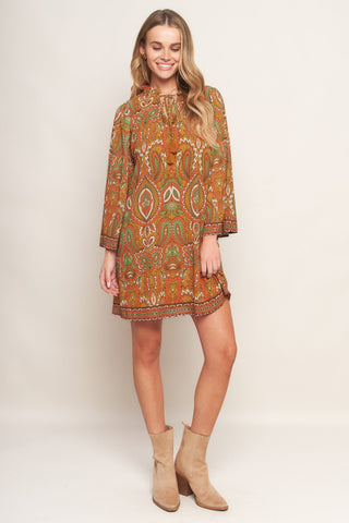 CROSS MY MIND WOVEN MINI DRESS - By Baano