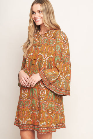CROSS MY MIND WOVEN MINI DRESS - By Baano